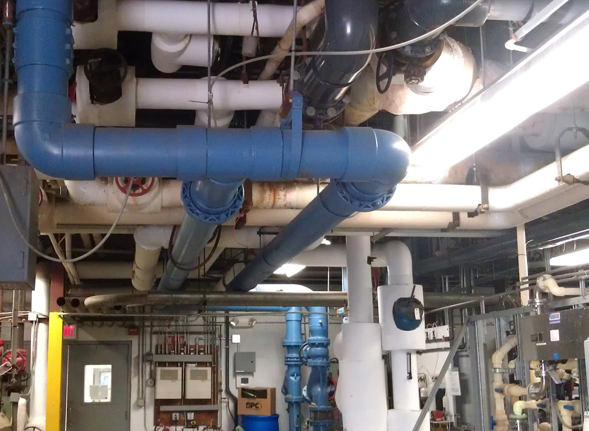 HVAC Cooling Tower Recirculating Water Pipe System