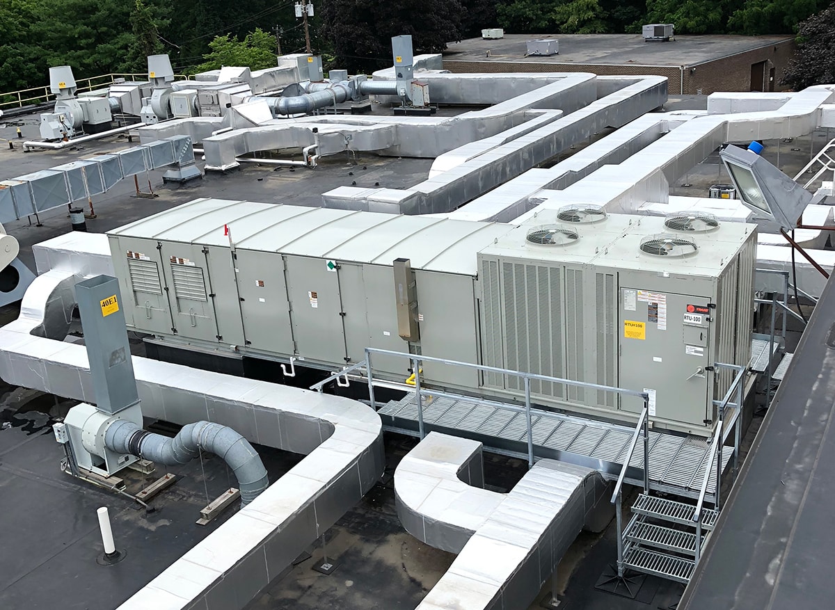 Industrial Rooftop A.C. Unit Install